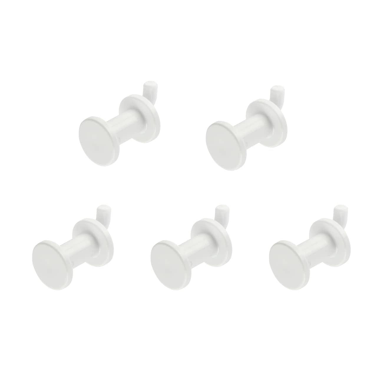 White Plastic Pegboard Hangers by Simply Tidy®, 5ct.
